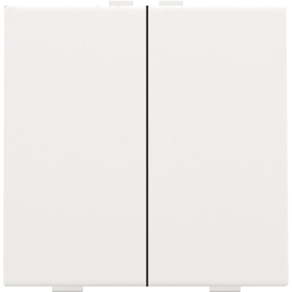 Niko Home Control I Tweevoudige drukknop wit staal