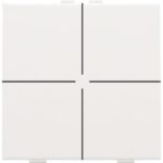 Niko Home Control I Viervoudige drukknop wit staal