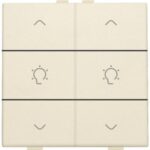 Niko Home Control I 2-voudige bediening dimmer met 6-voudige toets+led Original crème