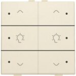 Niko Home Control I 2-voudige bediening dimmer met 6-voudige toets+led, Original crème