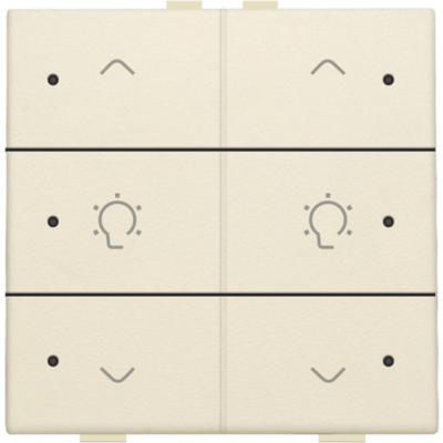 Niko Home Control I 2-voudige bediening dimmer met 6-voudige toets+led, Original crème
