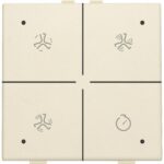 Niko Home Control I bediening ventilatie met led Original crème