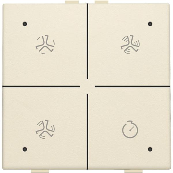 Niko Home Control I bediening ventilatie met led Original crème