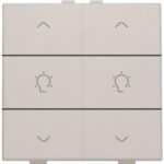Niko Home Control I Dubbele dimbediening met led lichtgrijs