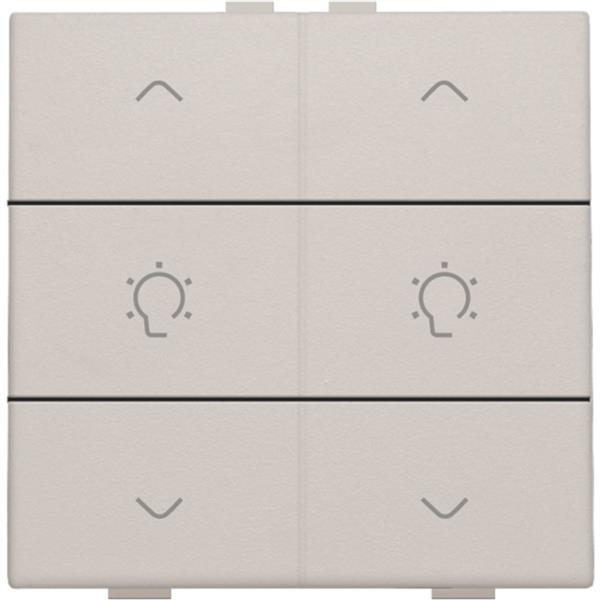 Niko Home Control I Dubbele dimbediening met led lichtgrijs