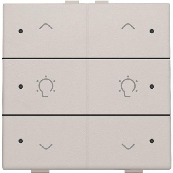 Niko Home Control I Dubbele dimbediening met led, lichtgrijs
