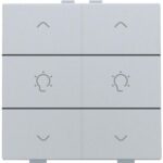 Niko Home Control I 2-voudige bediening dimmer met 6-voudige toets+led sterling