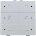 Niko Home Control I 2-voudige bediening dimmer met 6-voudige toets+led, sterling