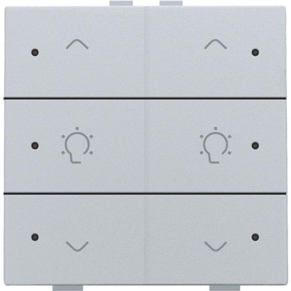Niko Home Control I 2-voudige bediening dimmer met 6-voudige toets+led, sterling