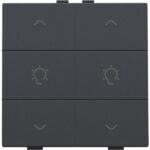 Niko Home Control I 2-voudige bediening dimmer met 6-voudige toets+led antraciet