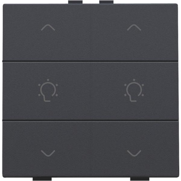 Niko Home Control I 2-voudige bediening dimmer met 6-voudige toets+led antraciet