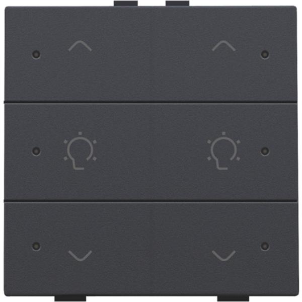 Niko Home Control I 2-voudige bediening dimmer met 6-voudige toets+led, antraciet