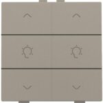 Niko Home Control I 2-voudige bediening dimmer met 6-voudige toets+led brons