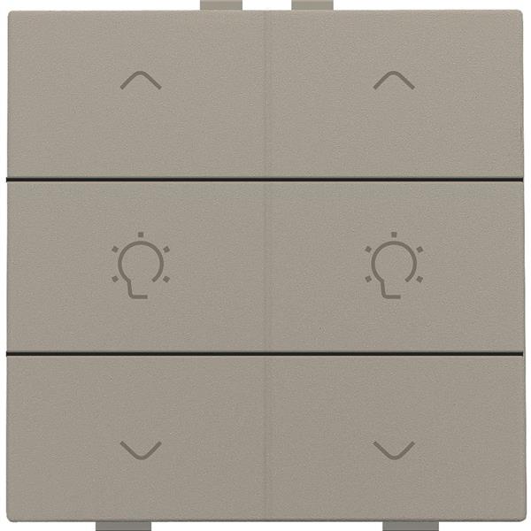 Niko Home Control I 2-voudige bediening dimmer met 6-voudige toets+led brons