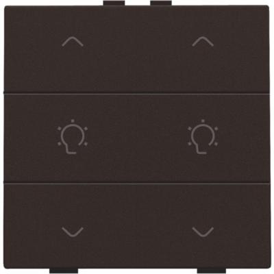 Niko Home Control I 2-voudige bediening dimmer met 6-voudige toets+led bruin