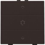 Niko Home Control I enkelvoudige bediening dimmer met 3-voudige toets+led bruin
