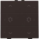 Niko Home Control I 2-voudige bediening dimmer met 6-voudige toets+led, bruin