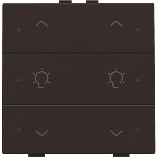 Niko Home Control I 2-voudige bediening dimmer met 6-voudige toets+led, bruin