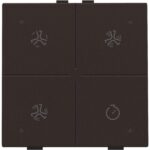 Niko Home Control I bediening ventilatie met led bruin