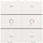 Niko Home Control I 2-voudige bediening dimmer met 6-voudige toets+led wit staal