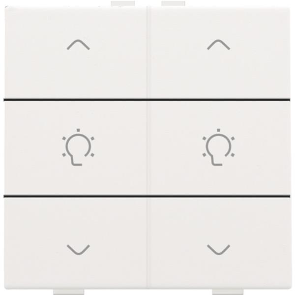 Niko Home Control I 2-voudige bediening dimmer met 6-voudige toets+led wit staal