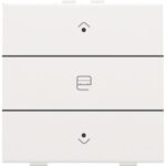 Niko Home Control I enkelvoudige bediening motorsturing met 3-v toets+led wit staal