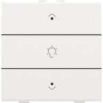 Niko Home Control I enkelvoudige bediening dimmer met 3-voudige toets+led wit staal