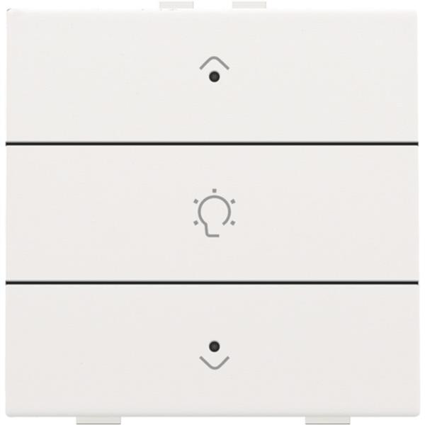Niko Home Control I enkelvoudige bediening dimmer met 3-voudige toets+led wit staal