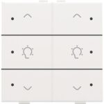 Niko Home Control I 2-voudige bediening dimmer met 6-voudige toets+led, wit staal