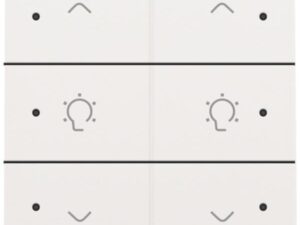 Niko Home Control I 2-voudige bediening dimmer met 6-voudige toets+led, wit staal
