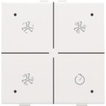 Niko Home Control I bediening ventilatie met led wit staal