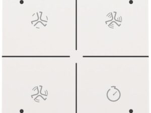 Niko Home Control I bediening ventilatie met led wit staal