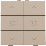 Niko Home Control I 2-voudige bediening dimmer met 6-voudige toets+led champagne mat