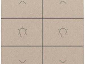 Niko Home Control I 2-voudige bediening dimmer met 6-voudige toets+led champagne mat