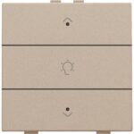 Niko Home Control I enkelvoudige bediening dimmer met 3-voudig toets+led champagne mat