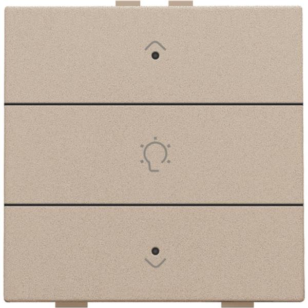 Niko Home Control I enkelvoudige bediening dimmer met 3-voudig toets+led champagne mat
