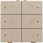 Niko Home Control I 2-voudige bediening dimmer met 6-voudige toets+led, champagne mat