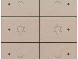 Niko Home Control I 2-voudige bediening dimmer met 6-voudige toets+led, champagne mat