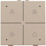 Niko Home Control I bediening ventilatie met led champagne mat