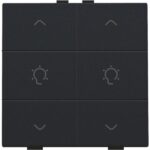 Niko Home Control I 2-voudige bediening dimmer met 6-voudige toets+led zwart