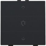 Niko Home Control I enkelvoudige bediening dimmer met 3-voudige toets+led zwart