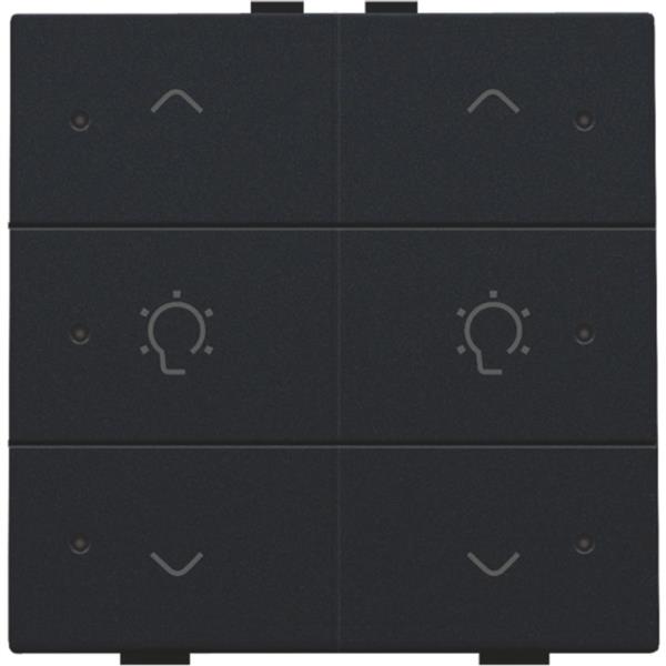 Niko Home Control I 2-voudige bediening dimmer met 6-voudige toets+led, zwart