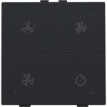Niko Home Control I bediening ventilatie met led zwart