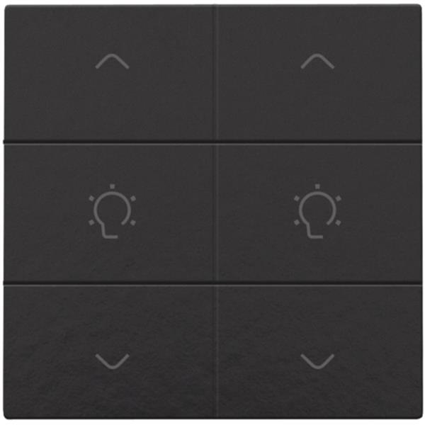 Niko Home Control I Dubbele dimbediening met led grijs staal