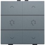 Niko Home Control I Dubbele dimbediening met led pianozwart