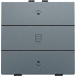 Niko Home Control I Enkelvoudige motorsturingsbediening met led grijs staal