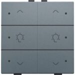 Niko Home Control I Dubbele dimbediening met led,, grijs staal
