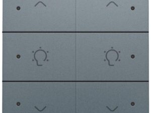 Niko Home Control I Dubbele dimbediening met led,, grijs staal