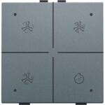 Niko Home Control I Ventilatiebediening met led grijs staal