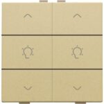 Niko Home Control I Dubbele dimbediening met led goud